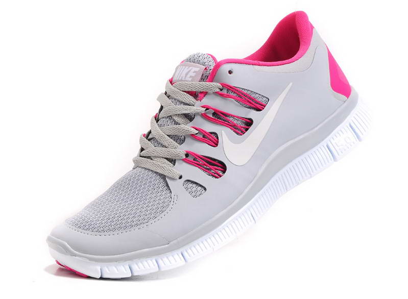 nike Free Run 5.0 V2 Womens  Running Shoes New Breathable Gray Pink (5)